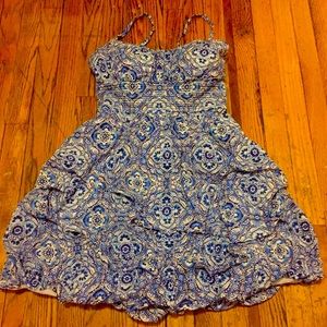 Blue Paisley Summer Dress